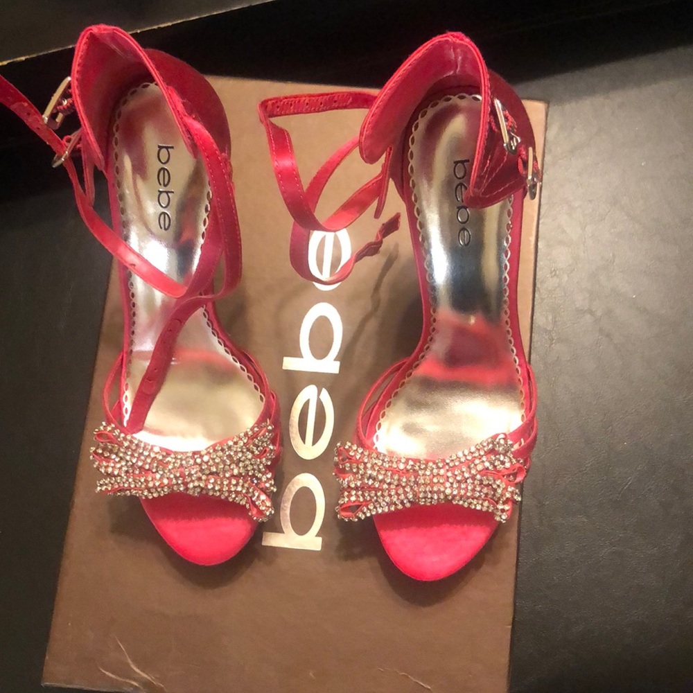 Bebe Pink Bow Heels